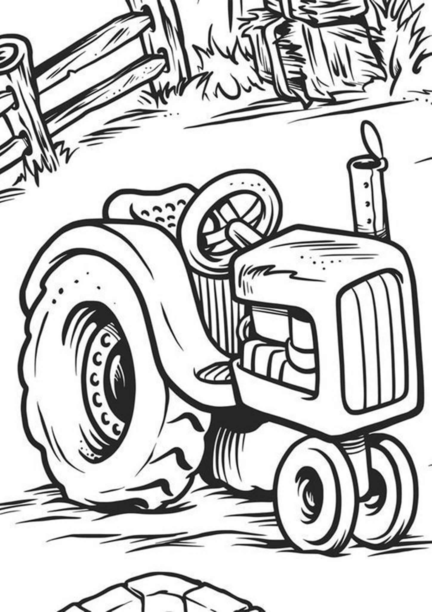 Agriculture Tractor coloring page