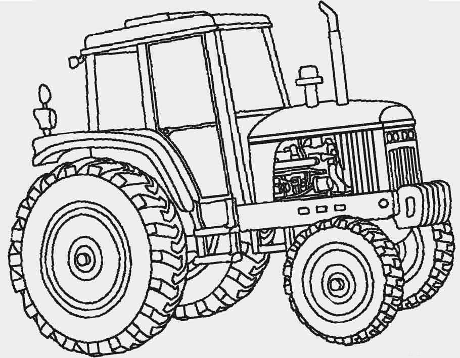 Free Agriculture Tractor Image coloring page