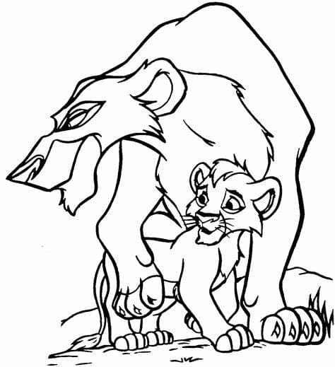 Free Lion King Cartoon coloring page