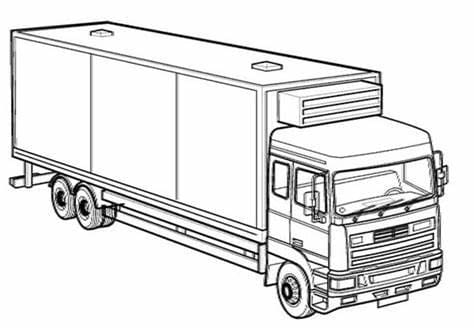 Free Print Trucks coloring page