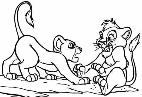 Free Simba coloring page