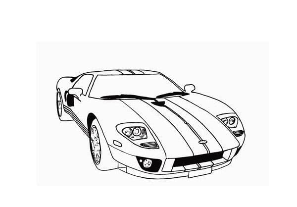 Free Supercar coloring page