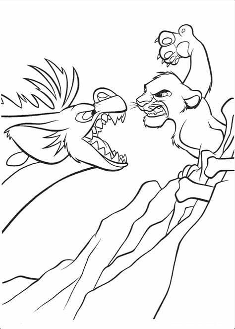 Lion King Cartoon coloring page