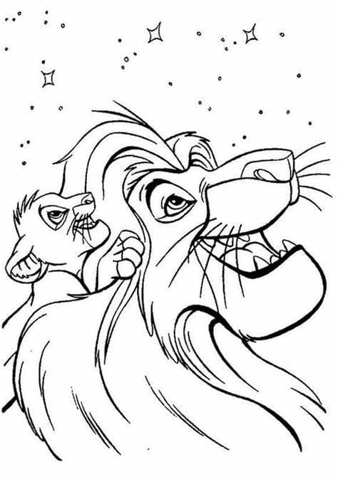Lion King Image Outline coloring page