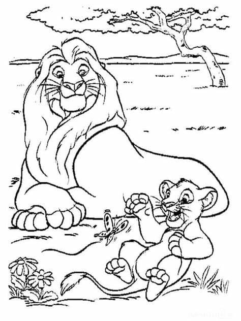 Lion King JPG coloring page