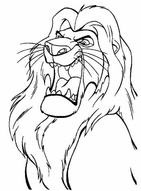 Lion King Outline coloring page