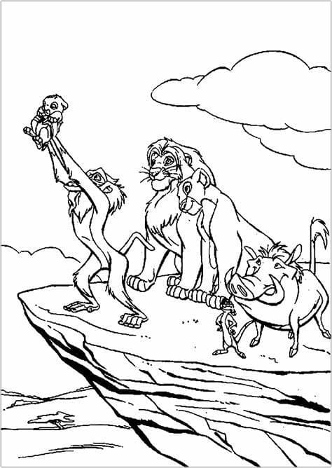 Print Lion King Cartoon coloring page