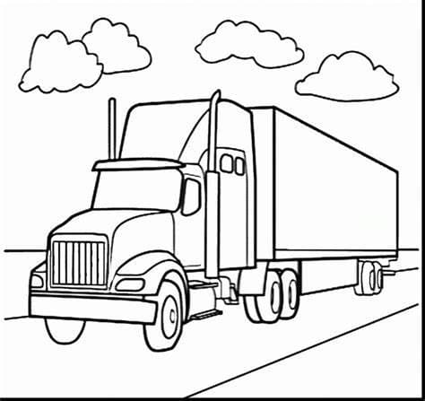 Print Trucks Outline coloring page