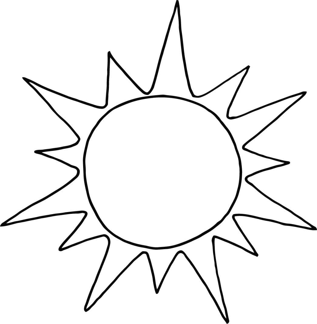 Printable Sun Image coloring page