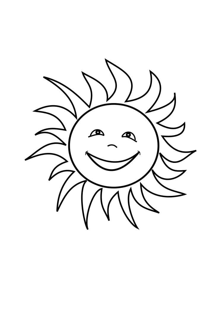 Printable Sun Outline coloring page
