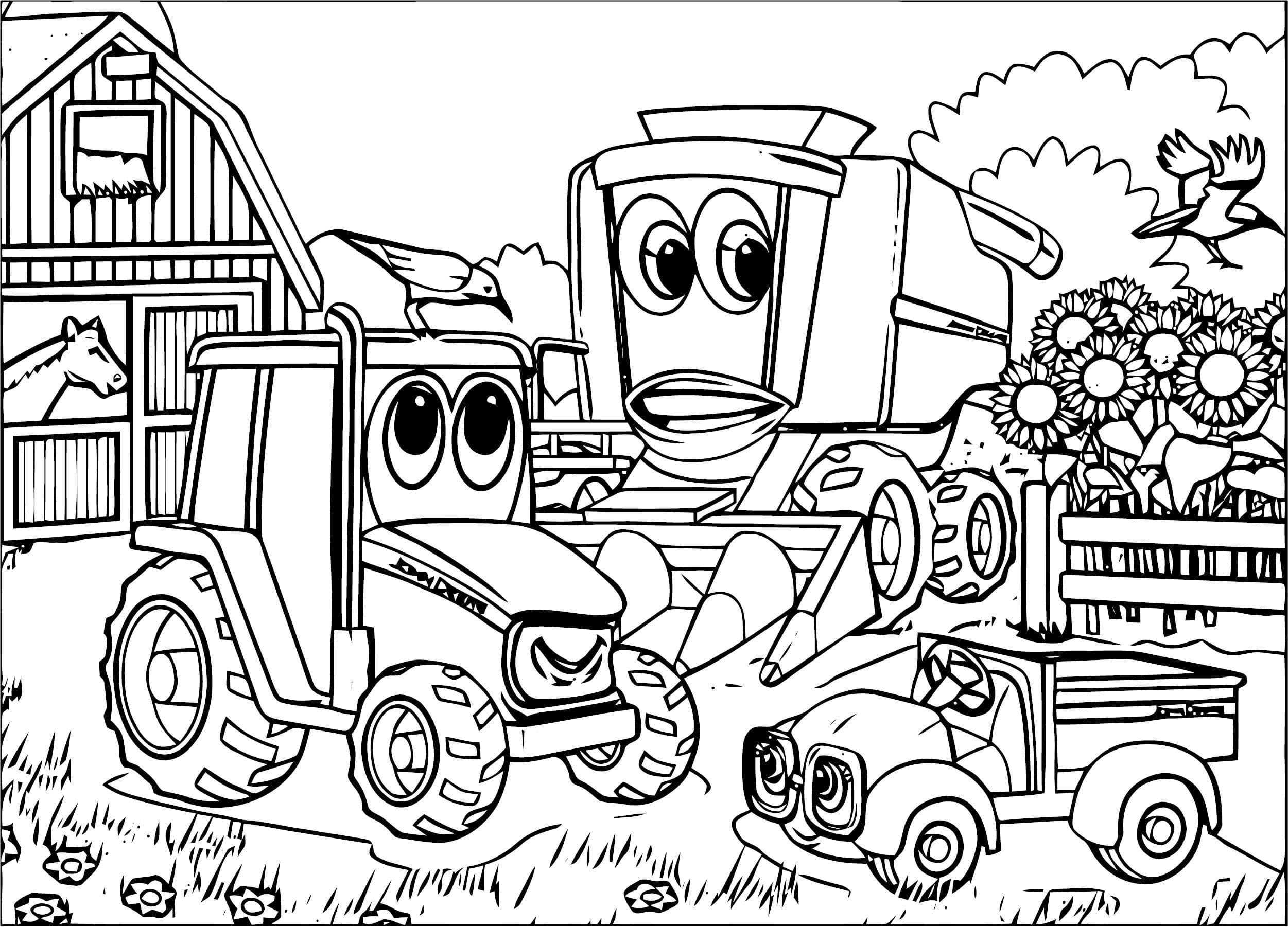Printable Tractor Image coloring page