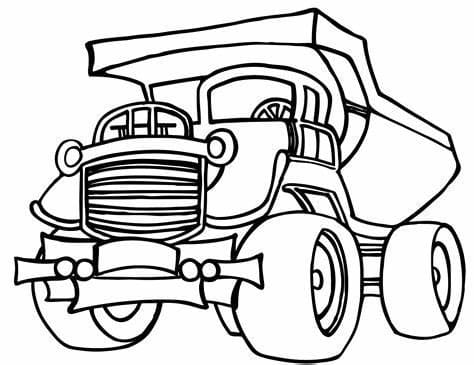 Printable Trucks Image Outline coloring page