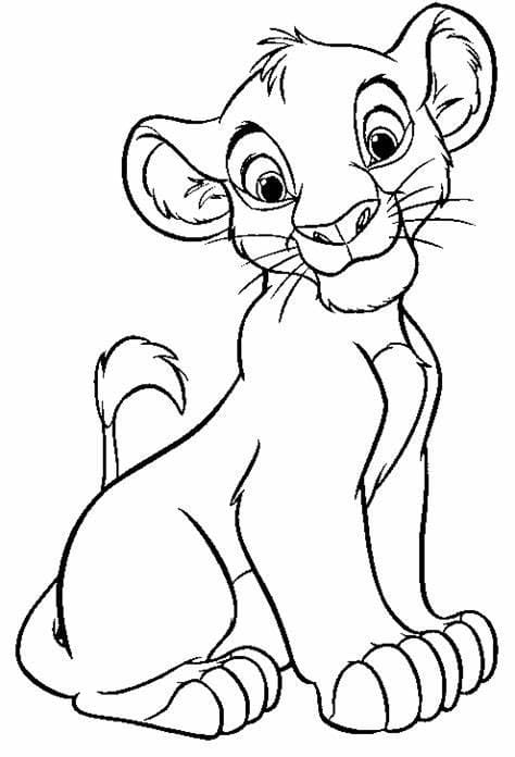 Simba coloring page