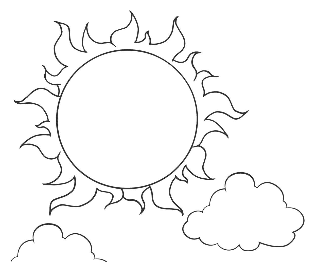 Sun coloring page