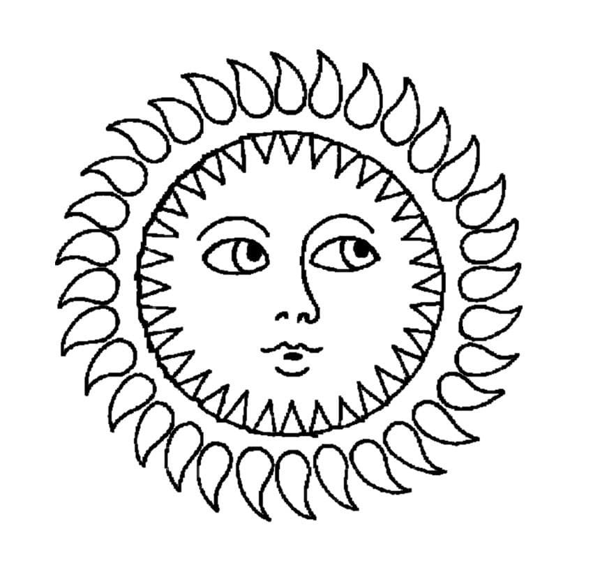 Sun Image HD coloring page