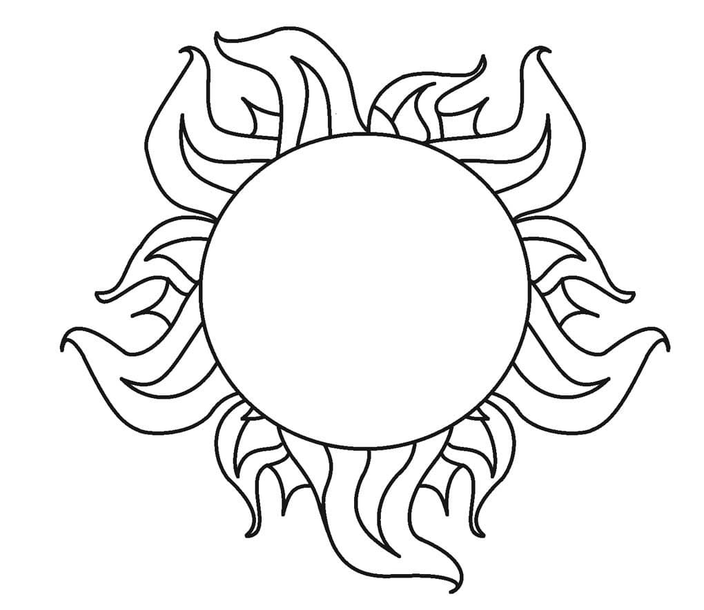 Sun Outline coloring page