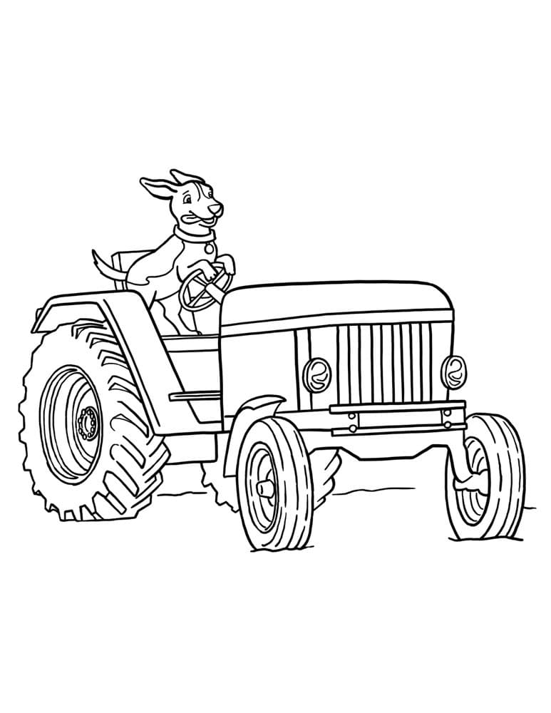Tractor Image HD coloring page