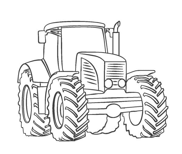 Tractor Image Outline coloring page