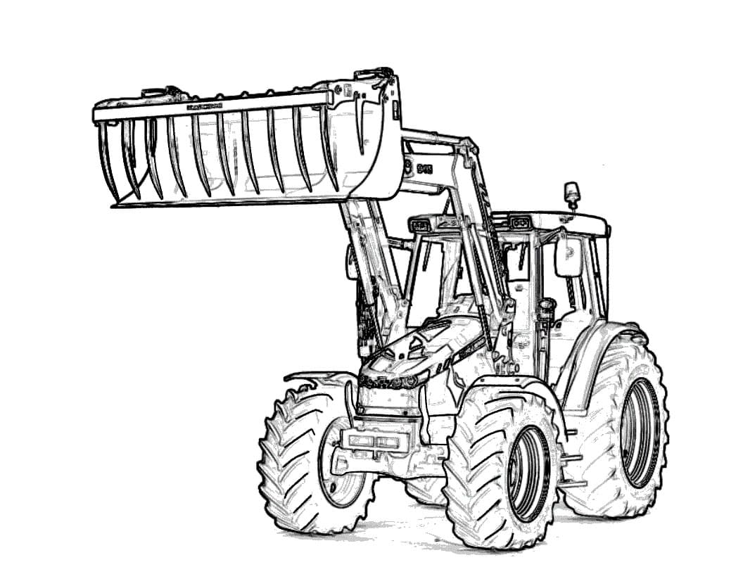 Tractor JPG coloring page
