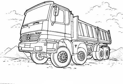 Trucks Image coloring page