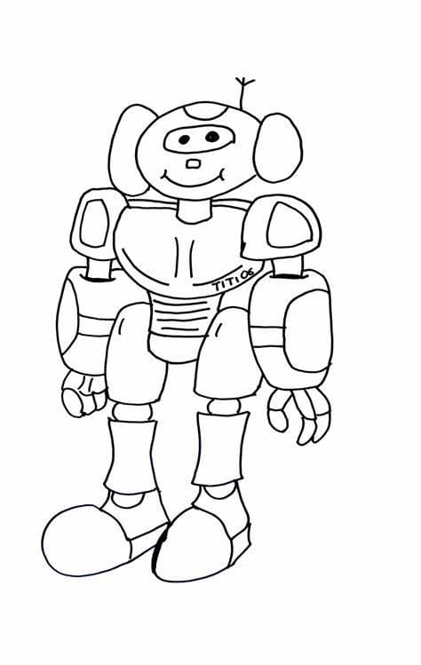 아이들을 위한 로봇 이미지 coloring page