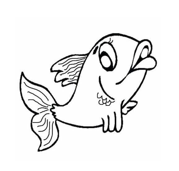 아이들을 위한 물고기 그림 coloring page