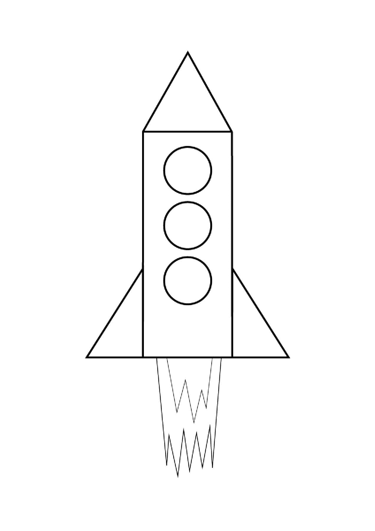 아주 쉬운 로켓 coloring page