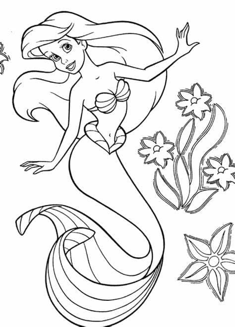 아리엘 이미지 HD coloring page