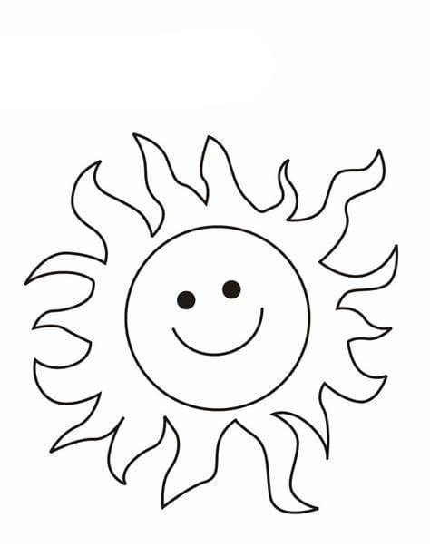 Basic Sun coloring page