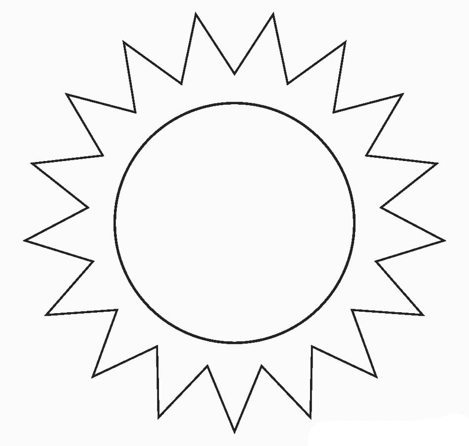 Easy Sun coloring page