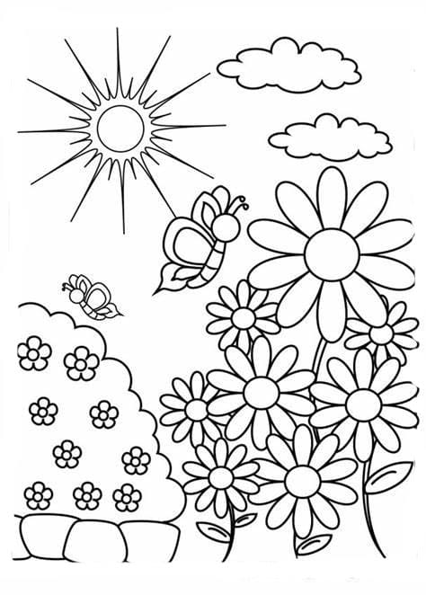 어린이를 위한 정원 이미지 coloring page