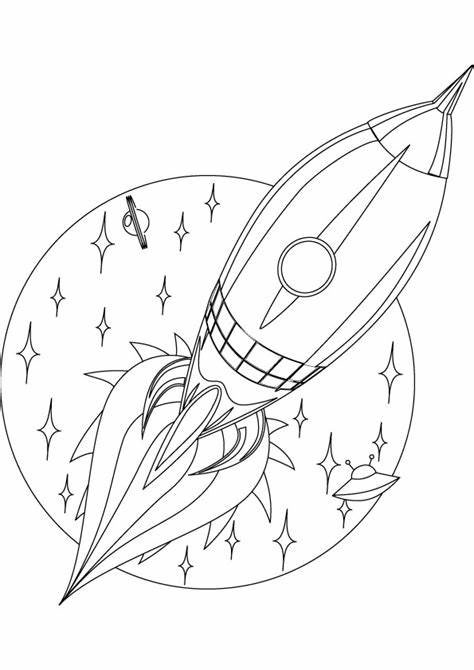 어린이를 위한 로켓 coloring page