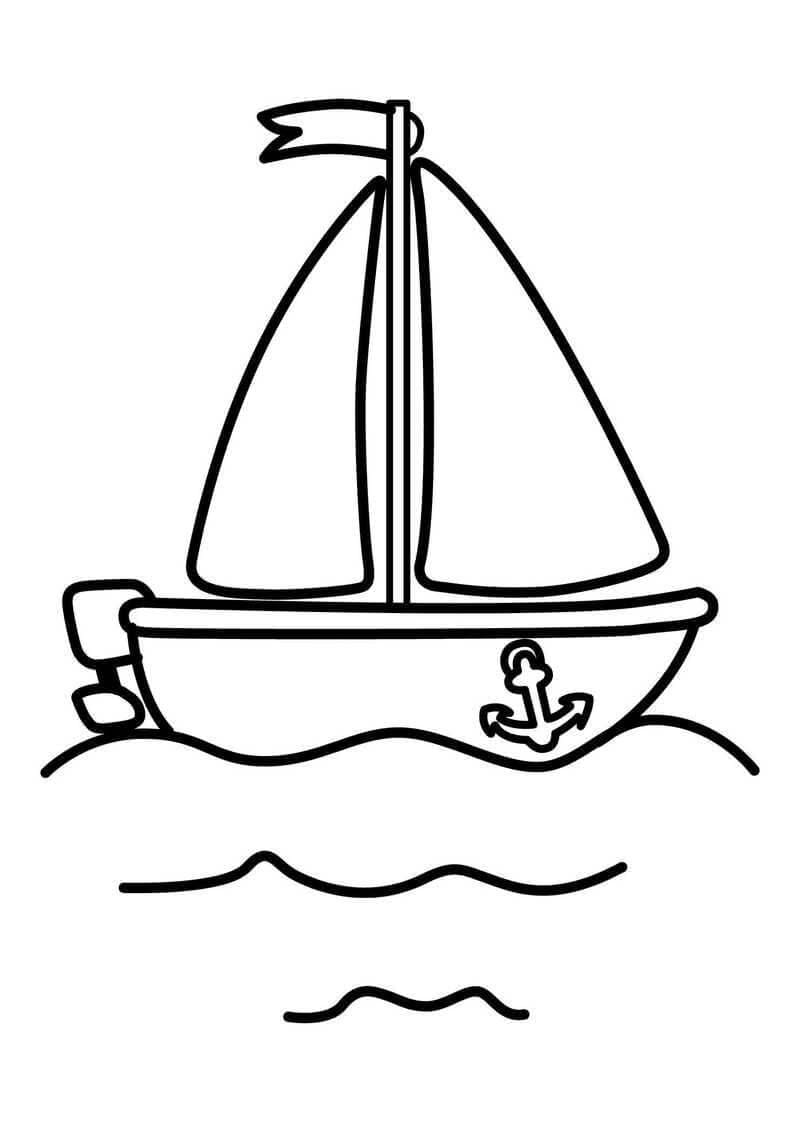 기본 도면 배 coloring page