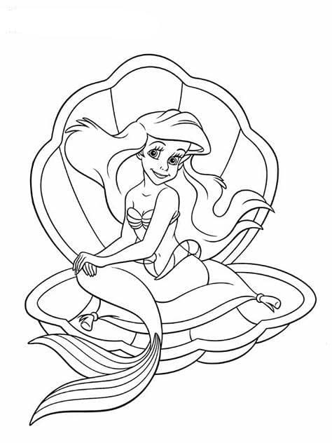 귀여운 아리엘 coloring page