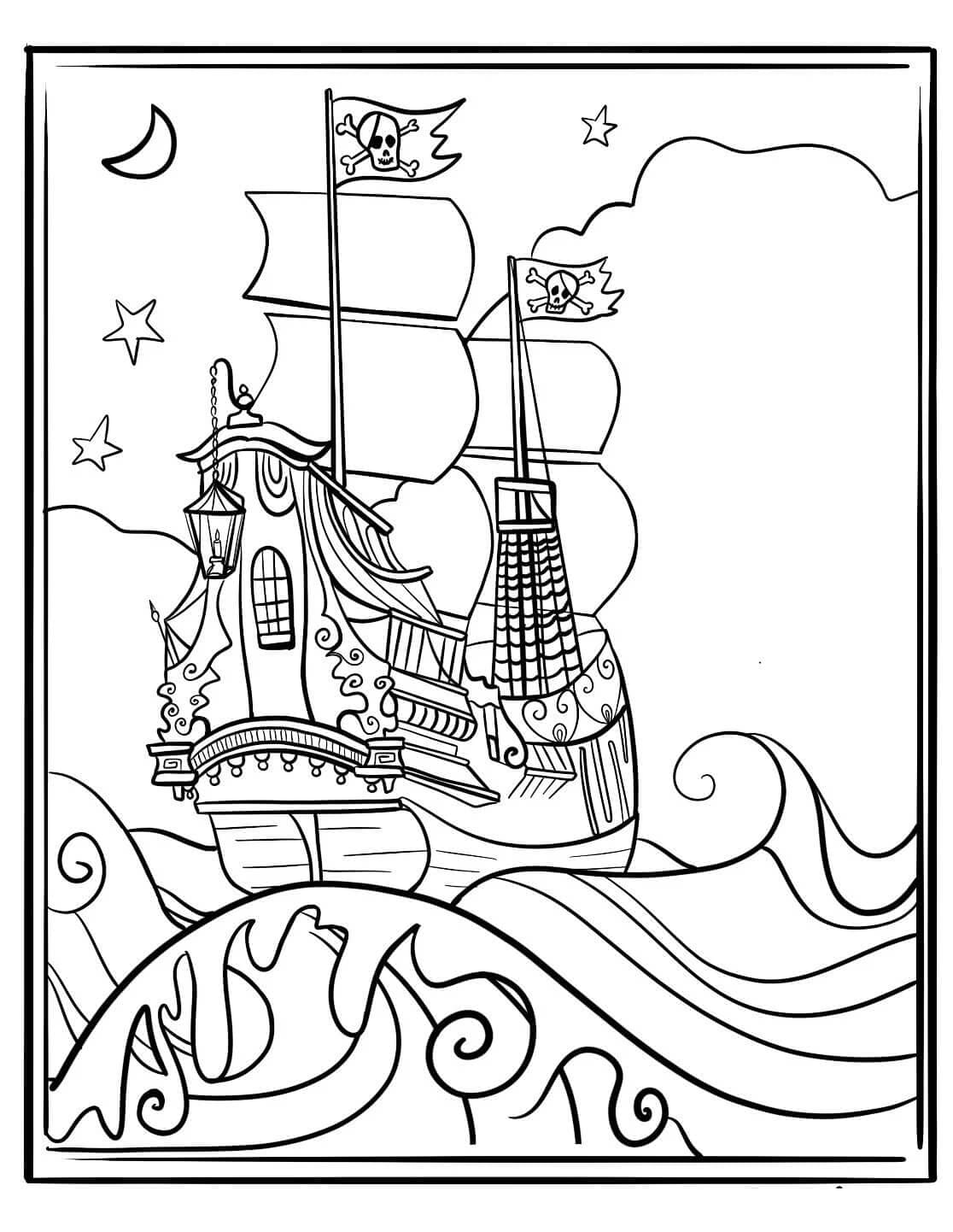 해적선은 성인을 위한 것입니다 coloring page