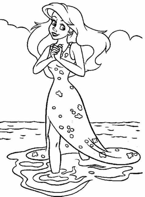 행복한 아리엘 이미지 coloring page