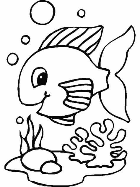 행복한 물고기 coloring page