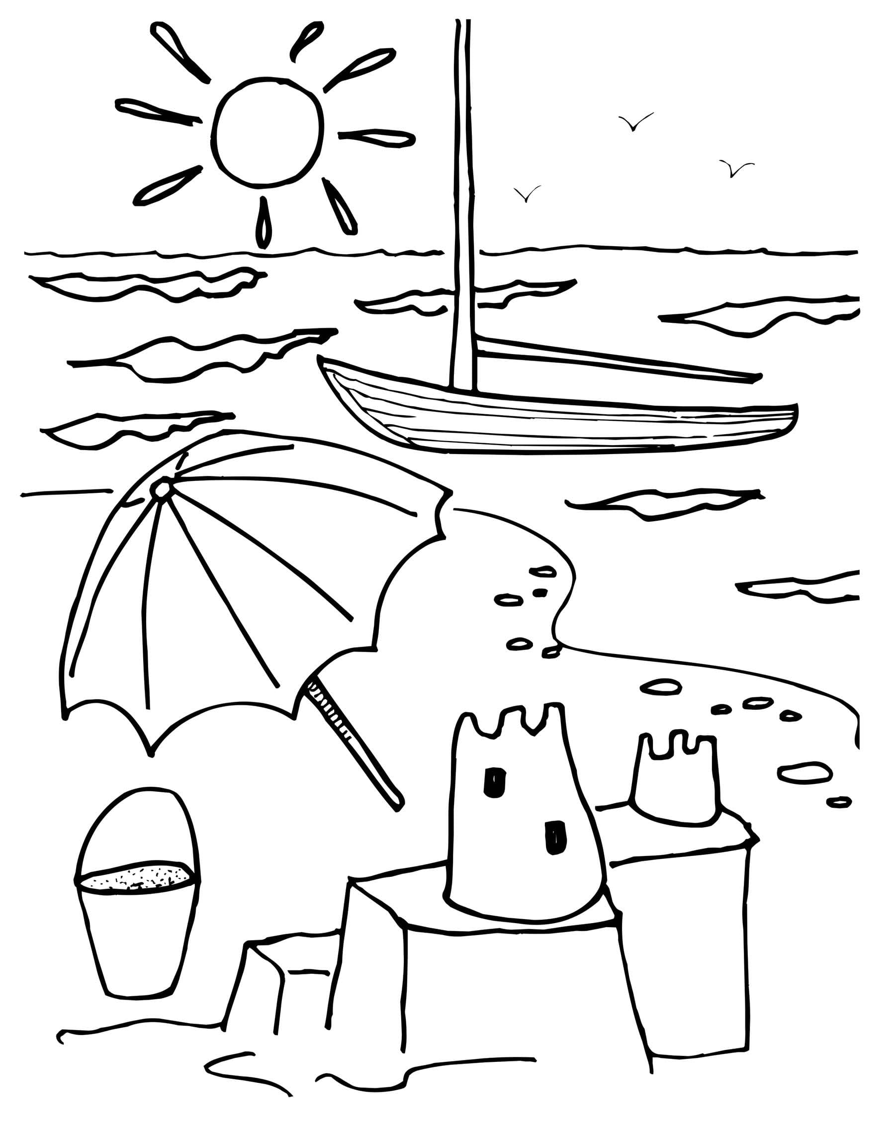 행복한 여름 coloring page