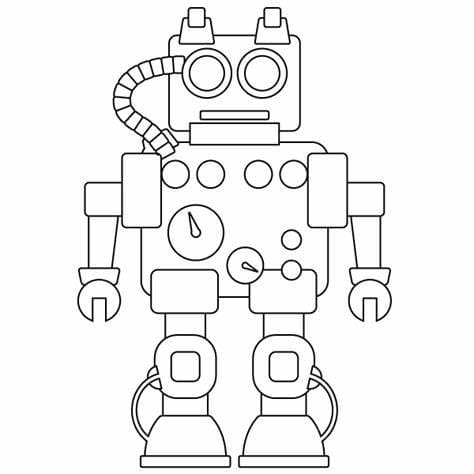 하이테크 로봇 coloring page