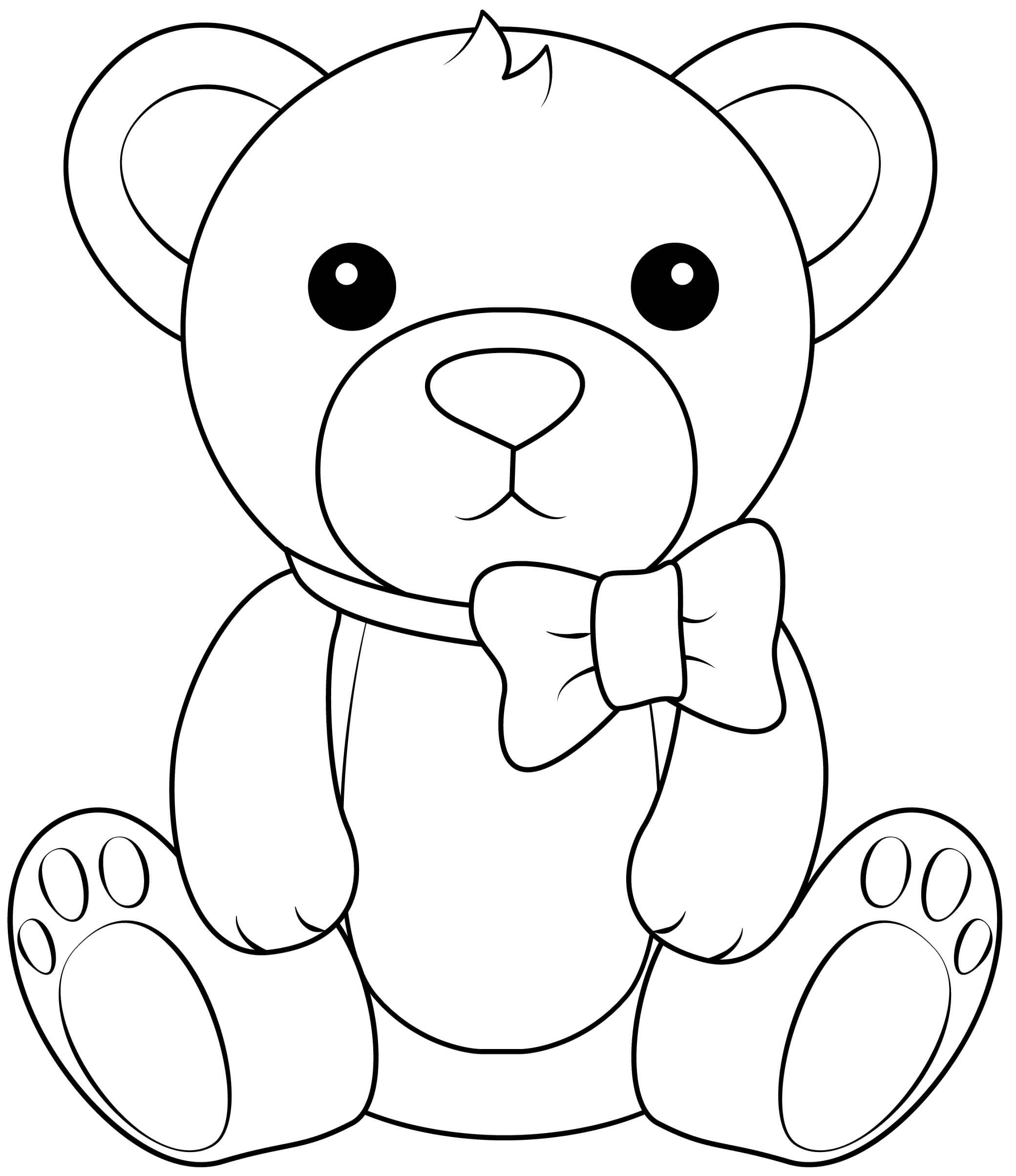 활을 쓰고 있는 테디베어 coloring page