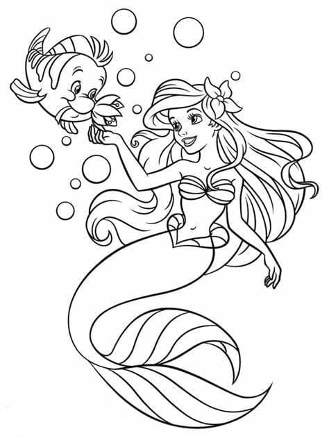 인어공주 이미지 인쇄 coloring page