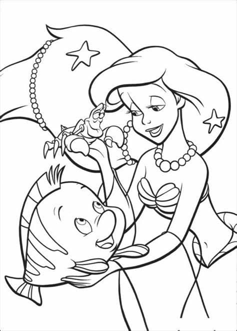 인어공주 이미지 coloring page