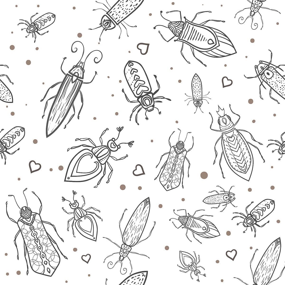 인쇄 가능한 곤충 coloring page