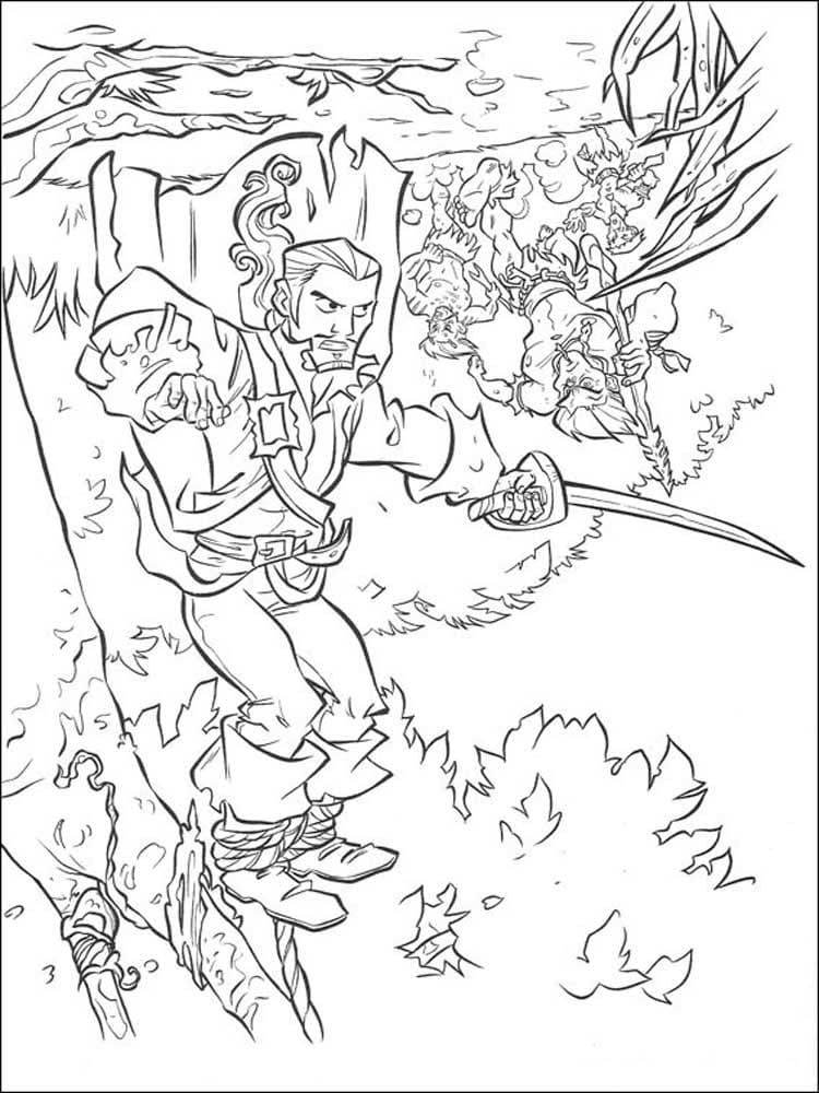 인쇄 가능한 캐리비안의 해적 이미지 coloring page