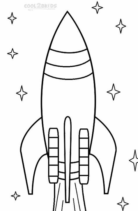 인쇄 가능한 로켓 이미지 개요 coloring page