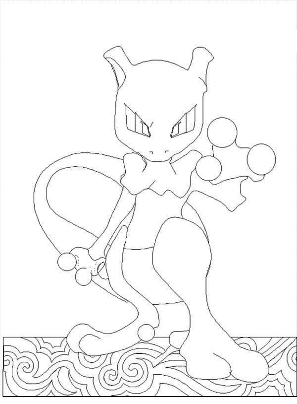 인쇄 가능한 뮤츠 이미지 coloring page