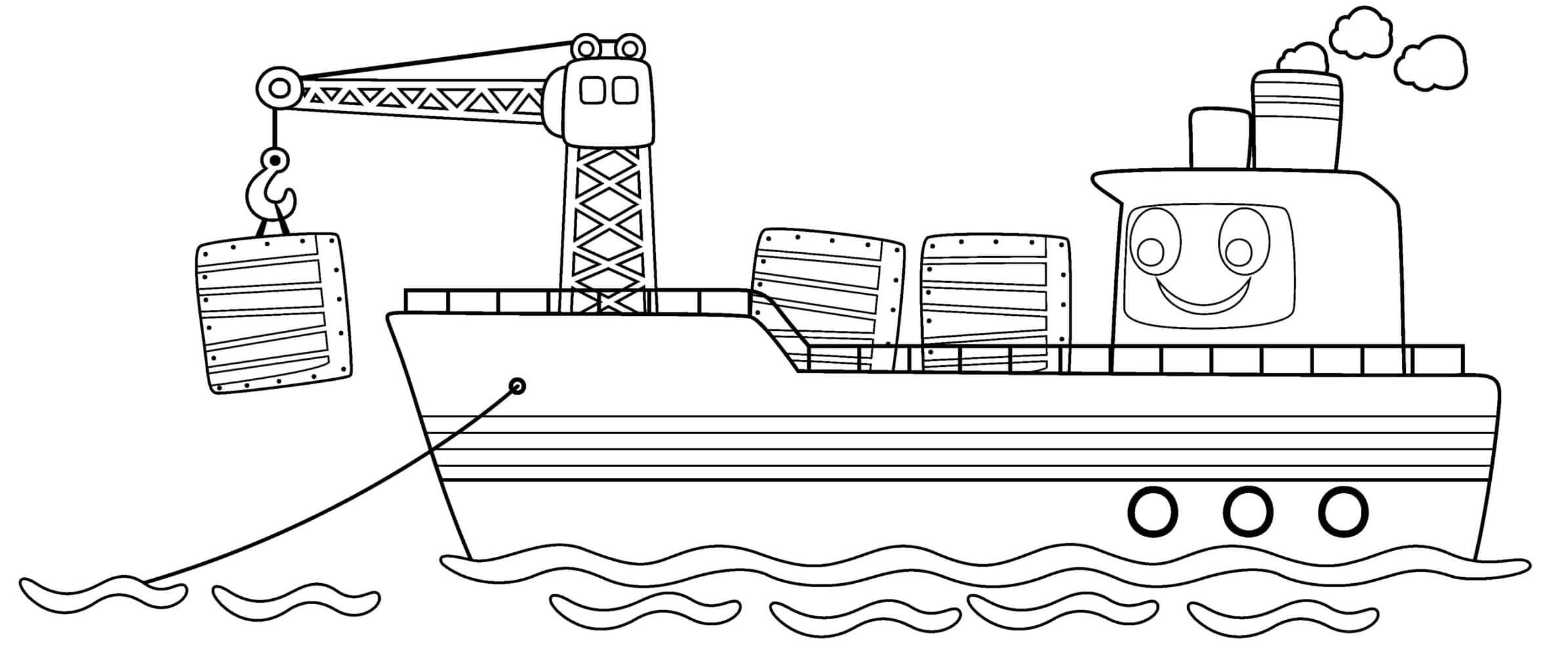 재미있는 배 이미지 coloring page