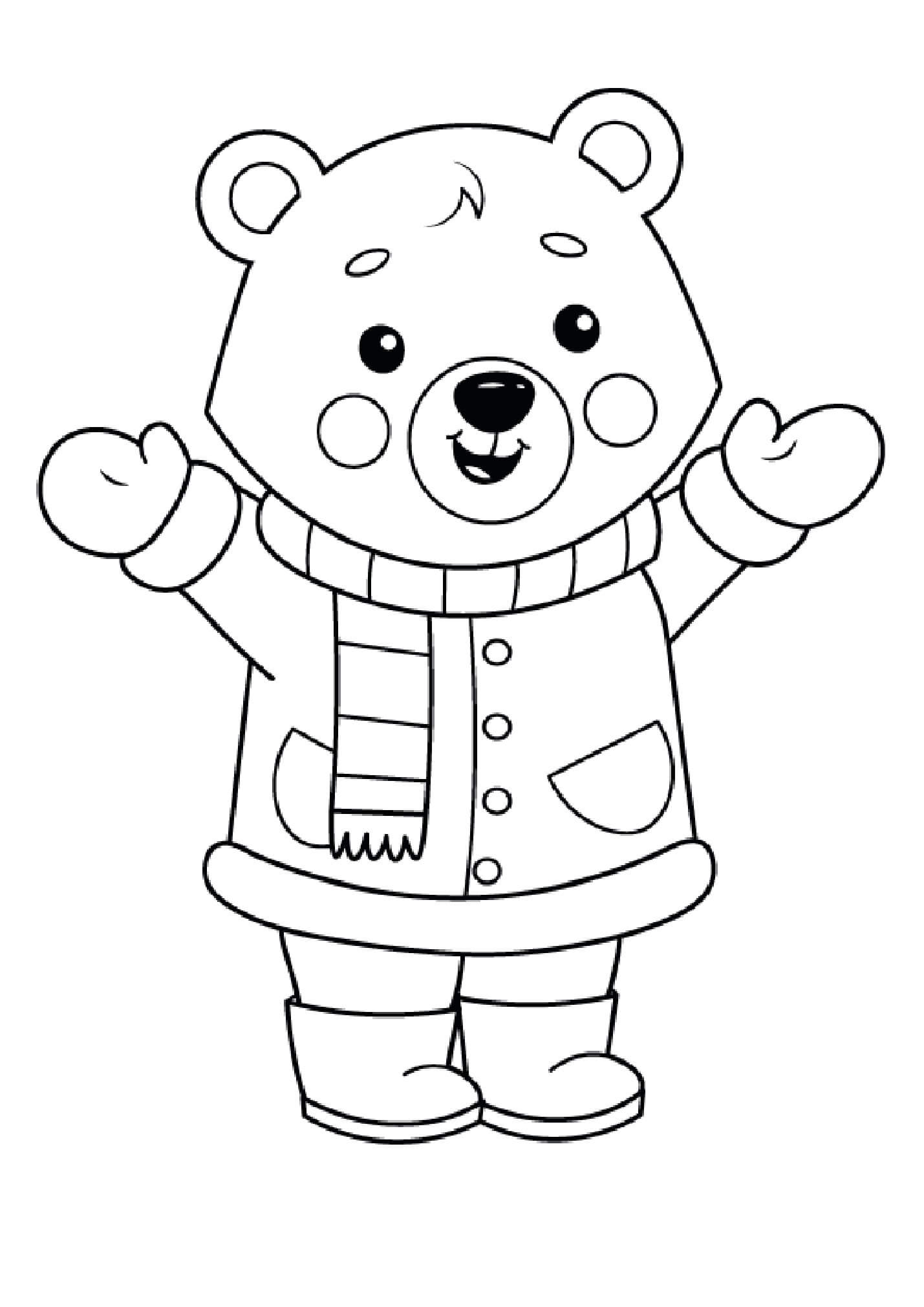 재미있는 만화 테디베어 coloring page