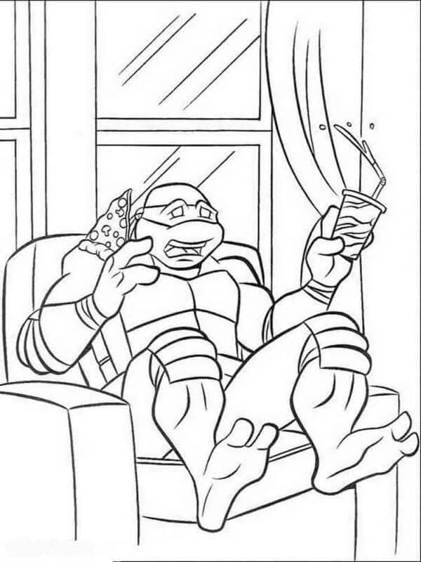 재미있는 십대 돌연변이 닌자 거북이 coloring page