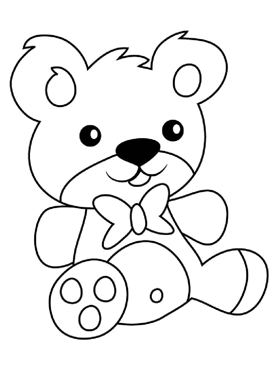 재미있는 테디베어 coloring page